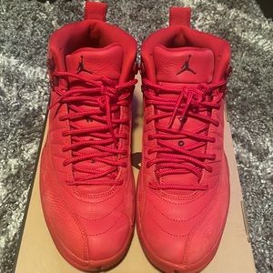 All Red Jordan Retro 12s Size 8 in men
